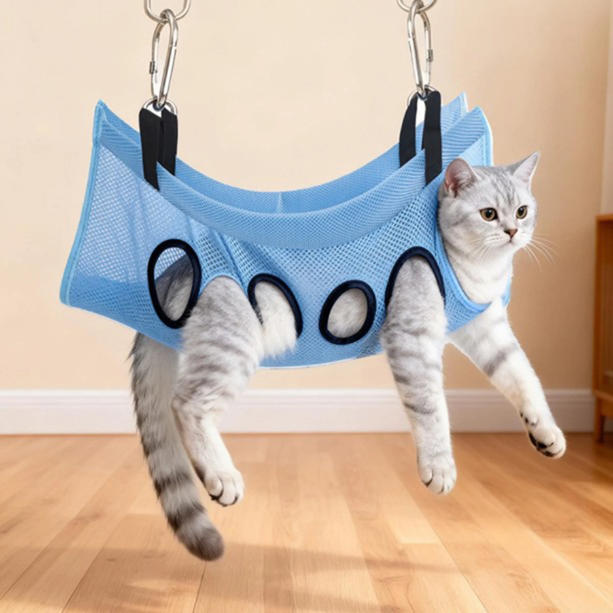 Pet Grooming Hammock Foldable Dog Grooming Table Hammock Helper Hanging Harness Cat Bathing Bed Frame for Picking Ears Home
