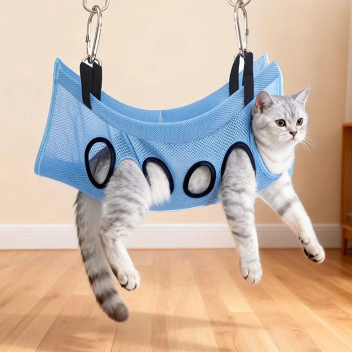 Pet Grooming Hammock Foldable Dog Grooming Table Hammock Helper Hanging Harness Cat Bathing Bed Frame for Picking Ears Home