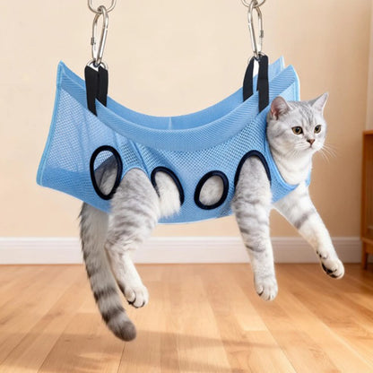 Pet Grooming Hammock Foldable Dog Grooming Table Hammock Helper Hanging Harness Cat Bathing Bed Frame for Picking Ears Home