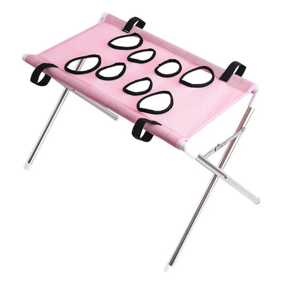 Pet Grooming Hammock Foldable Dog Grooming Table Hammock Helper Hanging Harness Cat Bathing Bed Frame for Picking Ears Home