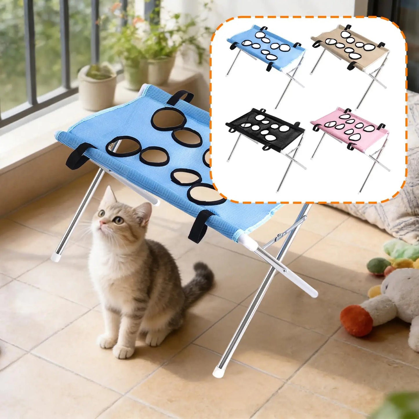Pet Grooming Hammock Foldable Dog Grooming Table Hammock Helper Hanging Harness Cat Bathing Bed Frame for Picking Ears Home