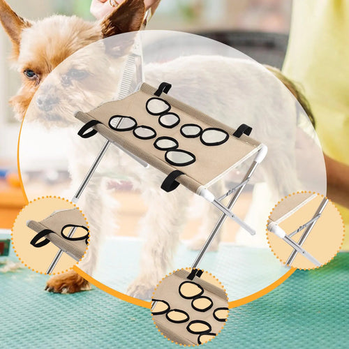 Pet Grooming Hammock Foldable Dog Grooming Table Hammock Helper Hanging Harness Cat Bathing Bed Frame for Picking Ears Home