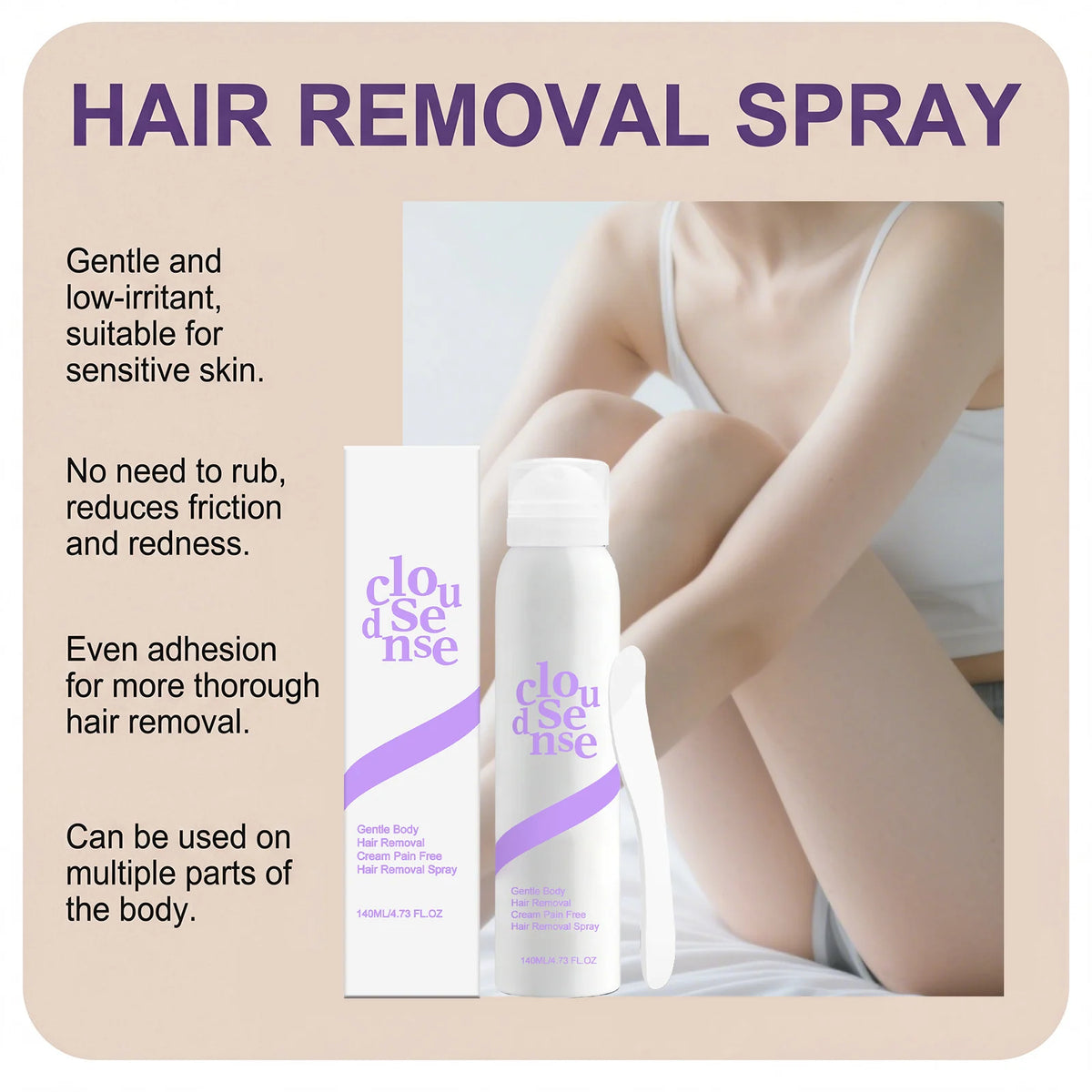 SilkEase spray benefits: gentle, no rubbing, even coverage