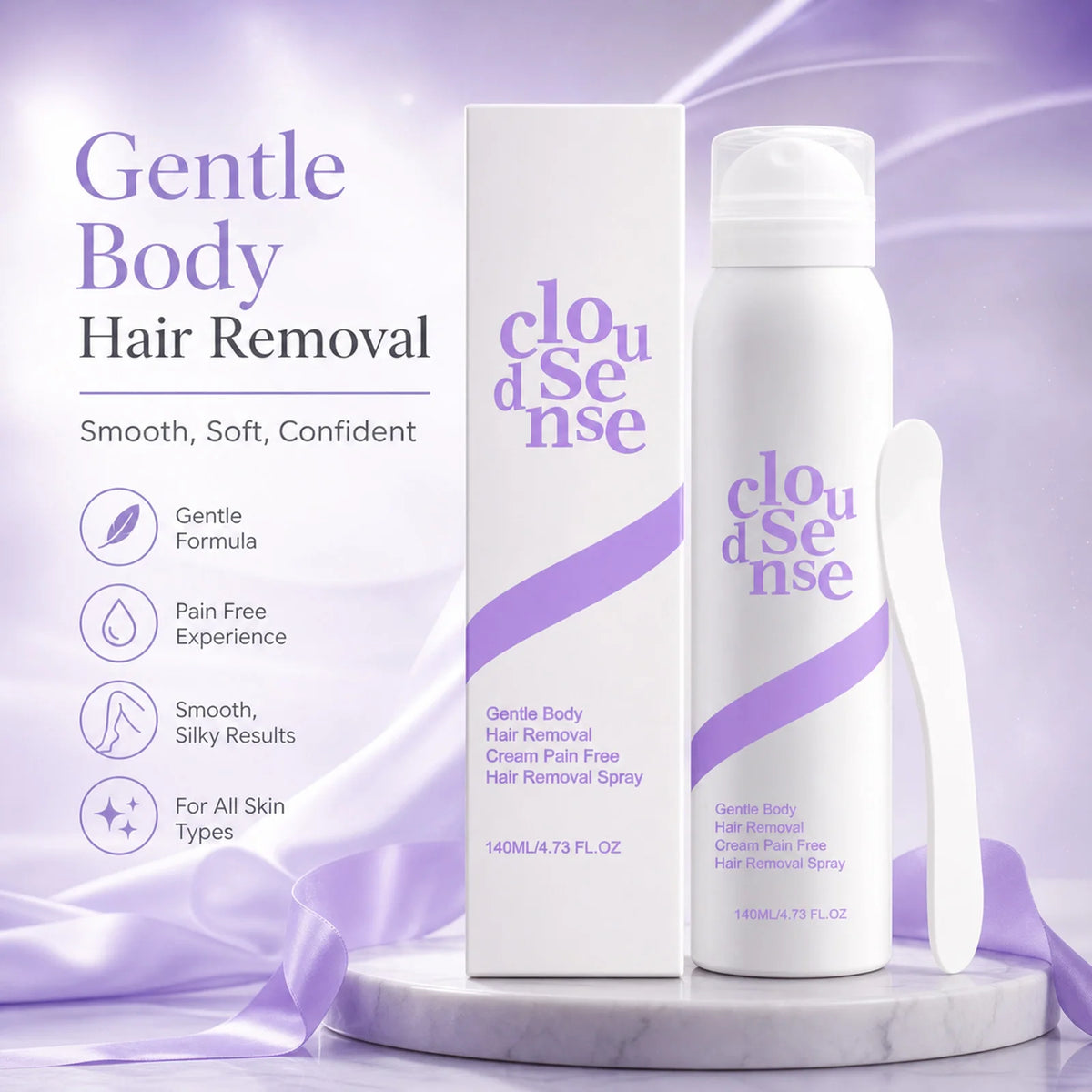 SilkEase gentle body hair removal spray