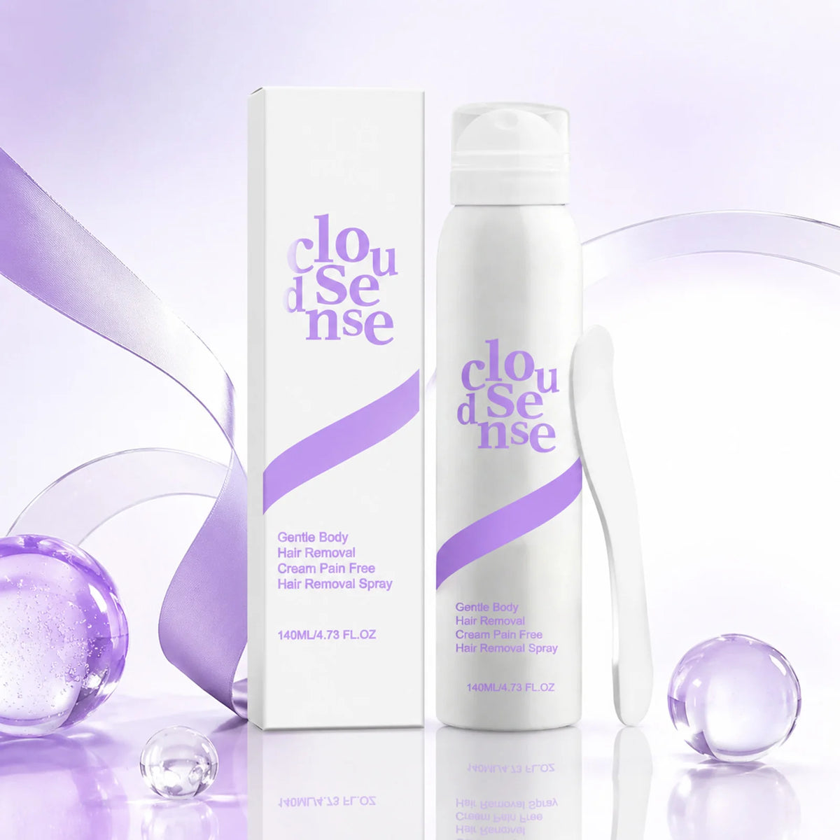 SilkEase hair removal spray and scraper